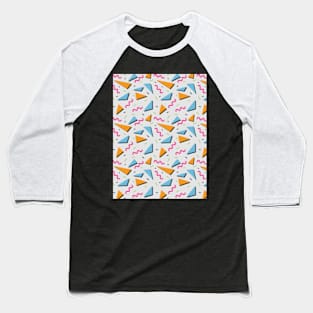 80s 90s Party Pattern Baseball T-Shirt